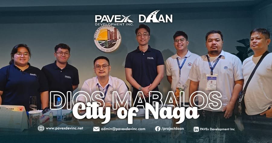 PAVEx team with officials of the Naga City Office of the Mayor and City Engineer's Office